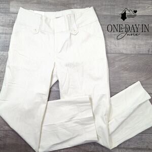 Banana Republic Martin Fit Striped Straight Leg Trouser Pants Size 10